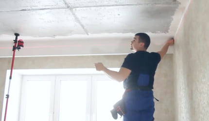 ЭТАПЫ УСТАНОВКИ НАТЯЖНОГО ПОТОЛКА